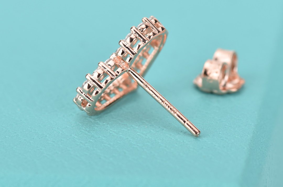 [Corinne]OPEN HEART STUD DIAMOND EARRINGS