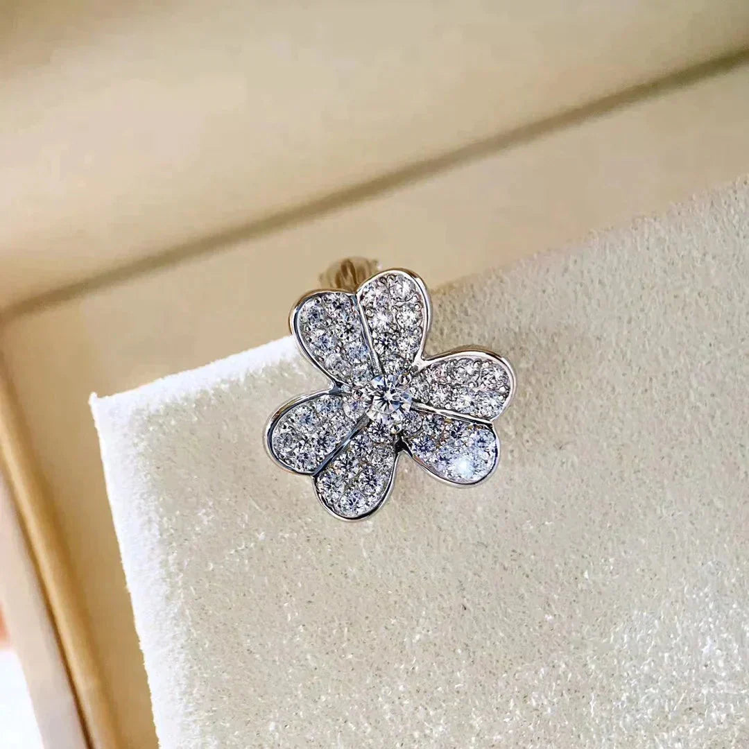[⭐Corinne]CLOVER COMOS DIAMOND EARRINGS SILVER