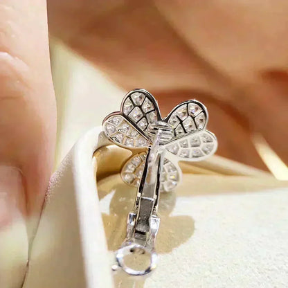 [⭐Corinne]CLOVER COMOS DIAMOND EARRINGS SILVER