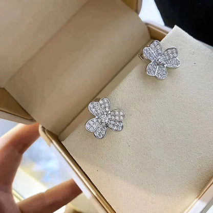[⭐Corinne]CLOVER COMOS DIAMOND EARRINGS SILVER