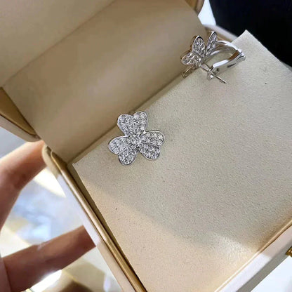 [⭐Corinne]CLOVER COMOS DIAMOND EARRINGS SILVER