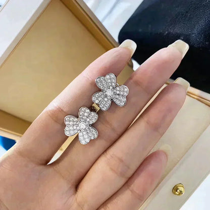 [⭐Corinne]CLOVER COMOS DIAMOND EARRINGS SILVER