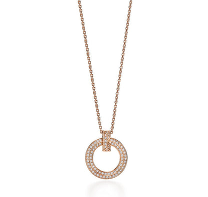 [Corinne]T CIRCLE PEDANT DIAMOND NECKLACE