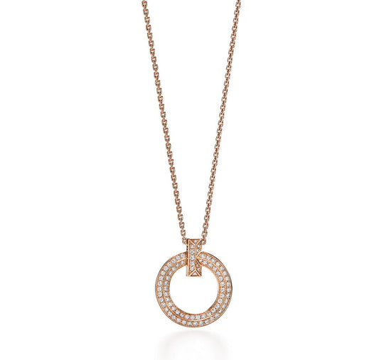 [Corinne]T CIRCLE PEDANT DIAMOND NECKLACE