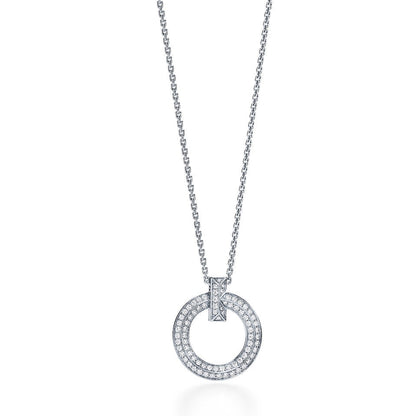 [Corinne]T CIRCLE PEDANT DIAMOND NECKLACE