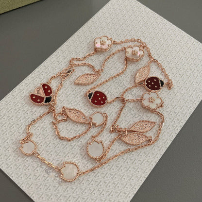[⭐Corinne]LUCKY SPRING 15 MOTIFS ROSE GOLD NECKLACE