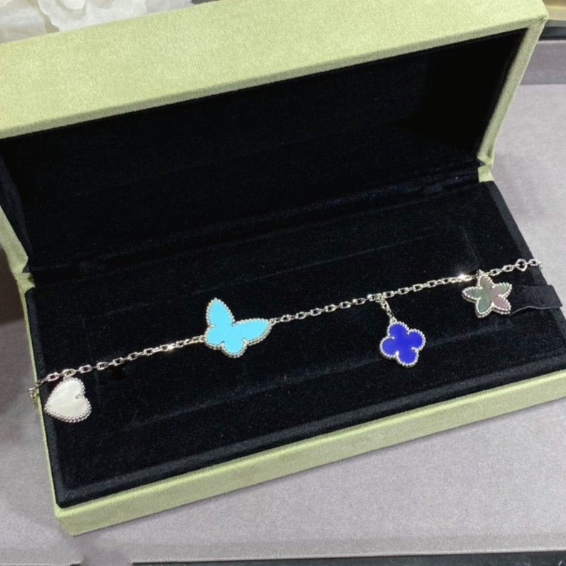 [⭐Corinne]LUCKY SPRING SILVER BRACELET 4 MOTIF