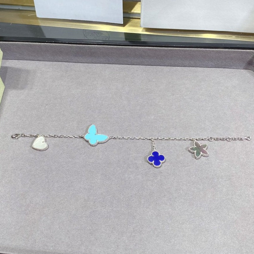 [⭐Corinne]LUCKY SPRING SILVER BRACELET 4 MOTIF