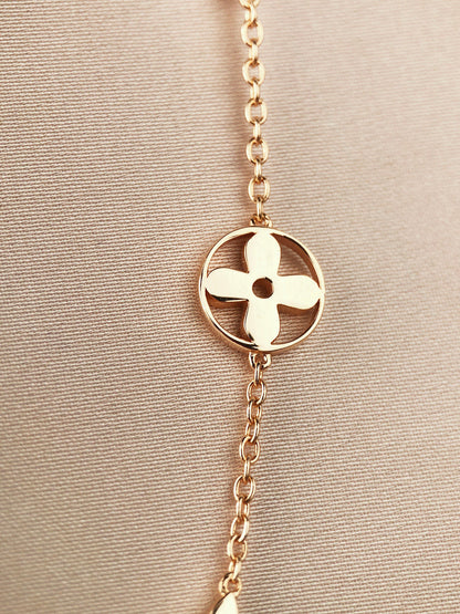 [⭐Corinne]STAR AND SUN 7 MOTIFS GOLD BRACELET