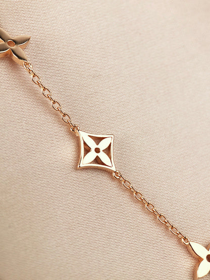 [⭐Corinne]STAR AND SUN 7 MOTIFS GOLD BRACELET