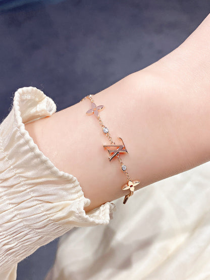 [⭐Corinne]STAR AND SUN 7 MOTIFS GOLD BRACELET