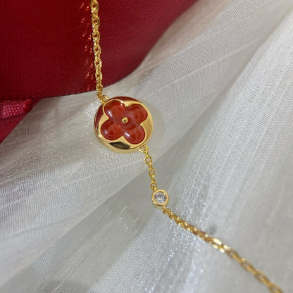 [⭐Corinne]SUN PEDANT CARNELIAN BRACELET