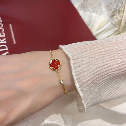 [⭐Corinne]SUN PEDANT CARNELIAN BRACELET
