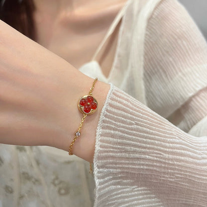 [⭐Corinne]SUN PEDANT CARNELIAN BRACELET
