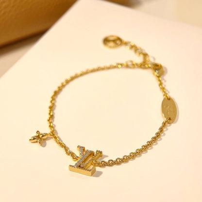 [⭐Corinne]LOGO STAR MOTIF GOLD BRACELET