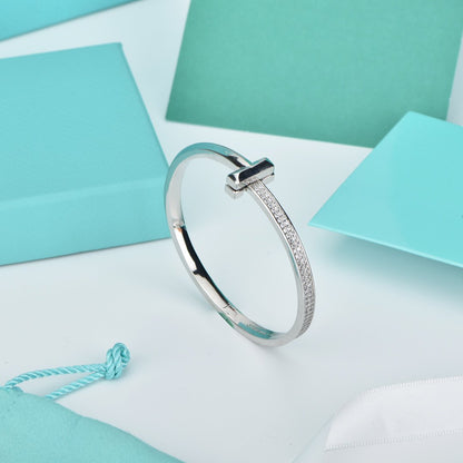 [Corinne]WIDE DIAMONDS HINGED BANGLE
