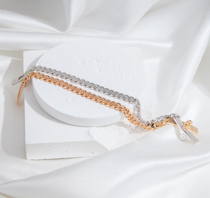 [⭐Corinne]KELLY CHAIN SILVER DIAMOND BRACELET