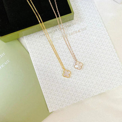 [⭐Corinne]CLOVER MINI 9.5MM WHITE MOTHER-OF-PEARL NECKLACE