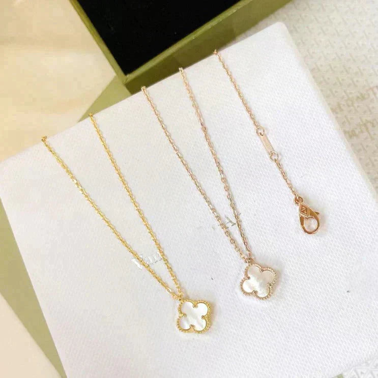 [⭐Corinne]CLOVER MINI 9.5MM WHITE MOTHER-OF-PEARL NECKLACE