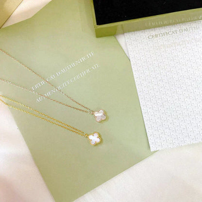 [⭐Corinne]CLOVER MINI 9.5MM WHITE MOTHER-OF-PEARL NECKLACE