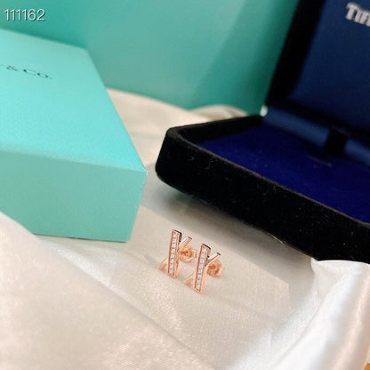 [Corinne]X EARRINGS ROSE GOLD DIAMONDS