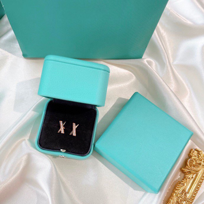 [Corinne]X EARRINGS ROSE GOLD DIAMONDS