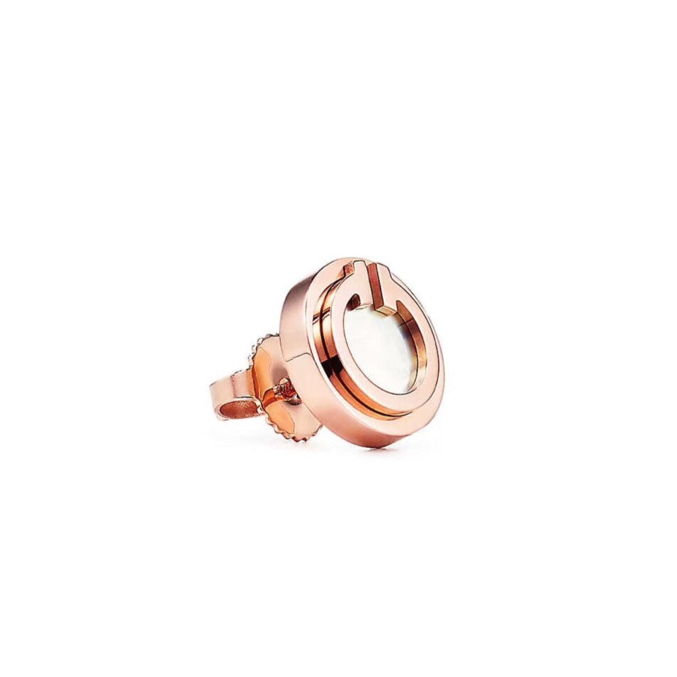 [Corinne]PEARL CIRCLE EARRINGS MOTHER