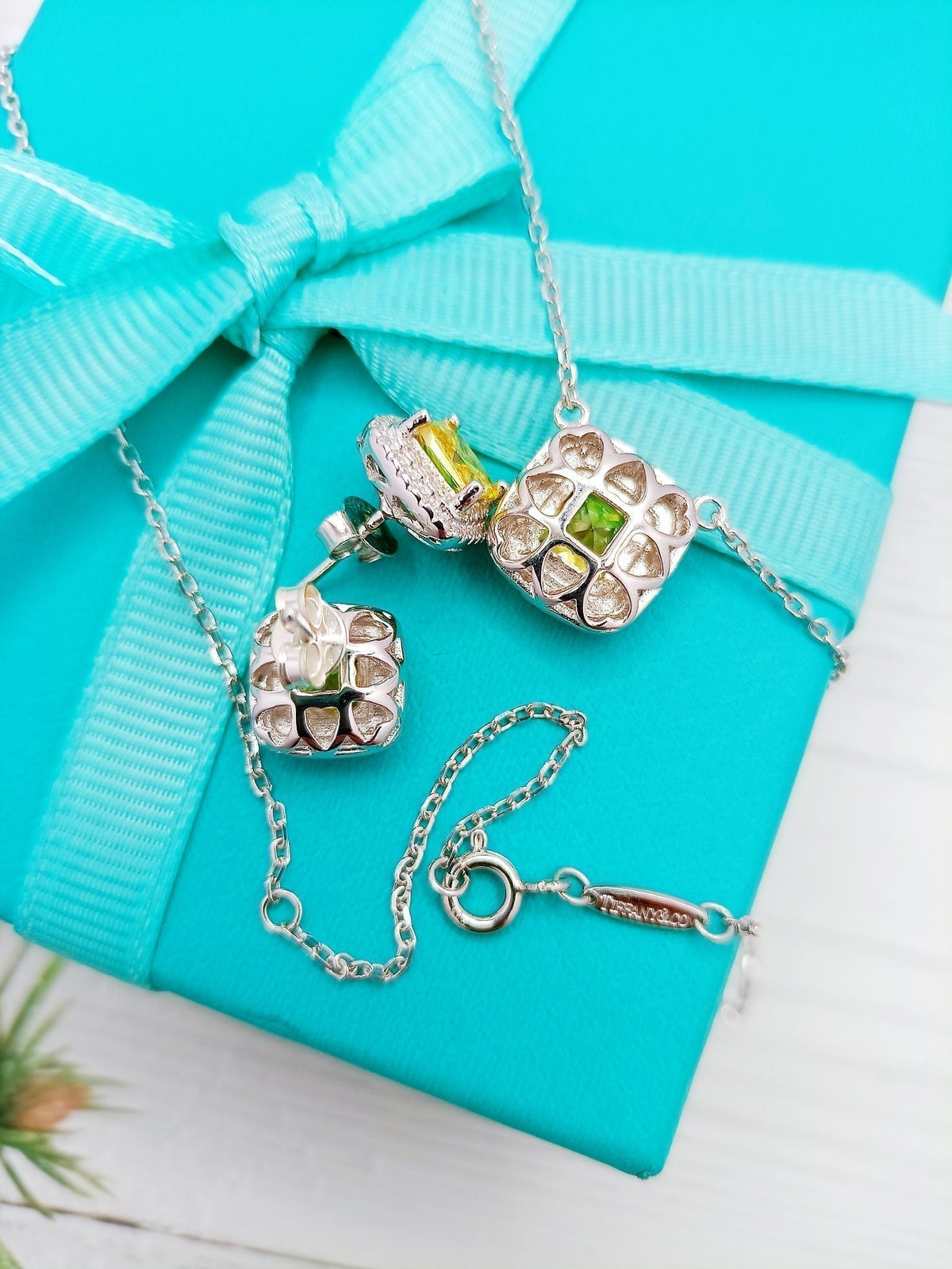 [Corinne]SPARKLERS CITRINE GEMSTONE PENDANT NECKLACE STERLING SILVER