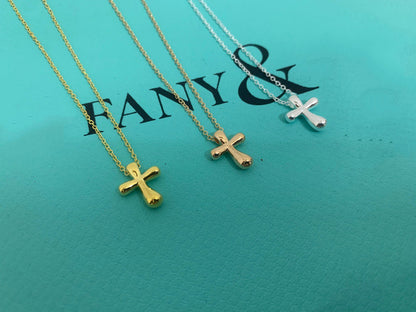 [Corinne]CROSS PENDANT MINI BARE CROSS NECKLACE