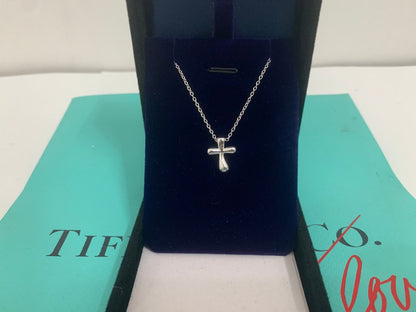 [Corinne]CROSS PENDANT MINI BARE CROSS NECKLACE