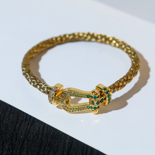 [⭐Corinne]FORCE 10 GOLD GREEN DIAMOND PAVED