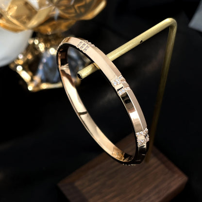 [Corinne]ATLAS BRACELET 6MM DIAMOND PINK GOLD