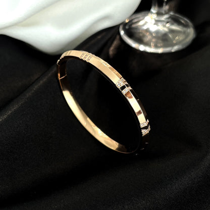 [Corinne]ATLAS BRACELET 6MM DIAMOND PINK GOLD