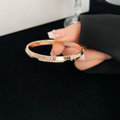 [Corinne]ATLAS BRACELET 6MM DIAMOND PINK GOLD