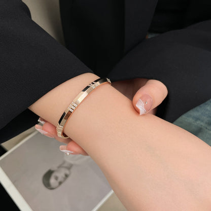 [Corinne]ATLAS BRACELET 6MM DIAMOND PINK GOLD