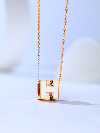 [⭐Corinne]H CAGE PINK GOLD NECKLACE