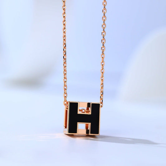 [⭐Corinne]H CAGE PINK GOLD NECKLACE