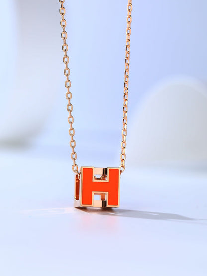 [⭐Corinne]H CAGE PINK GOLD NECKLACE