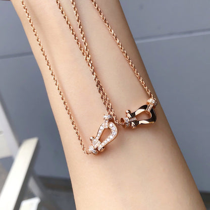 [⭐Corinne]FORCE 10 PINK GOLD DIAMOND NECKLACE