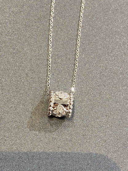 [⭐Corinne]PERLEE PEDANT SIVLER DIAMOND NECKLACE