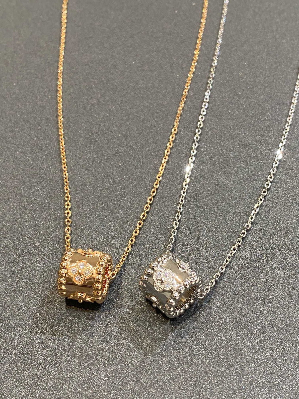 [⭐Corinne]PERLEE PEDANT SIVLER DIAMOND NECKLACE