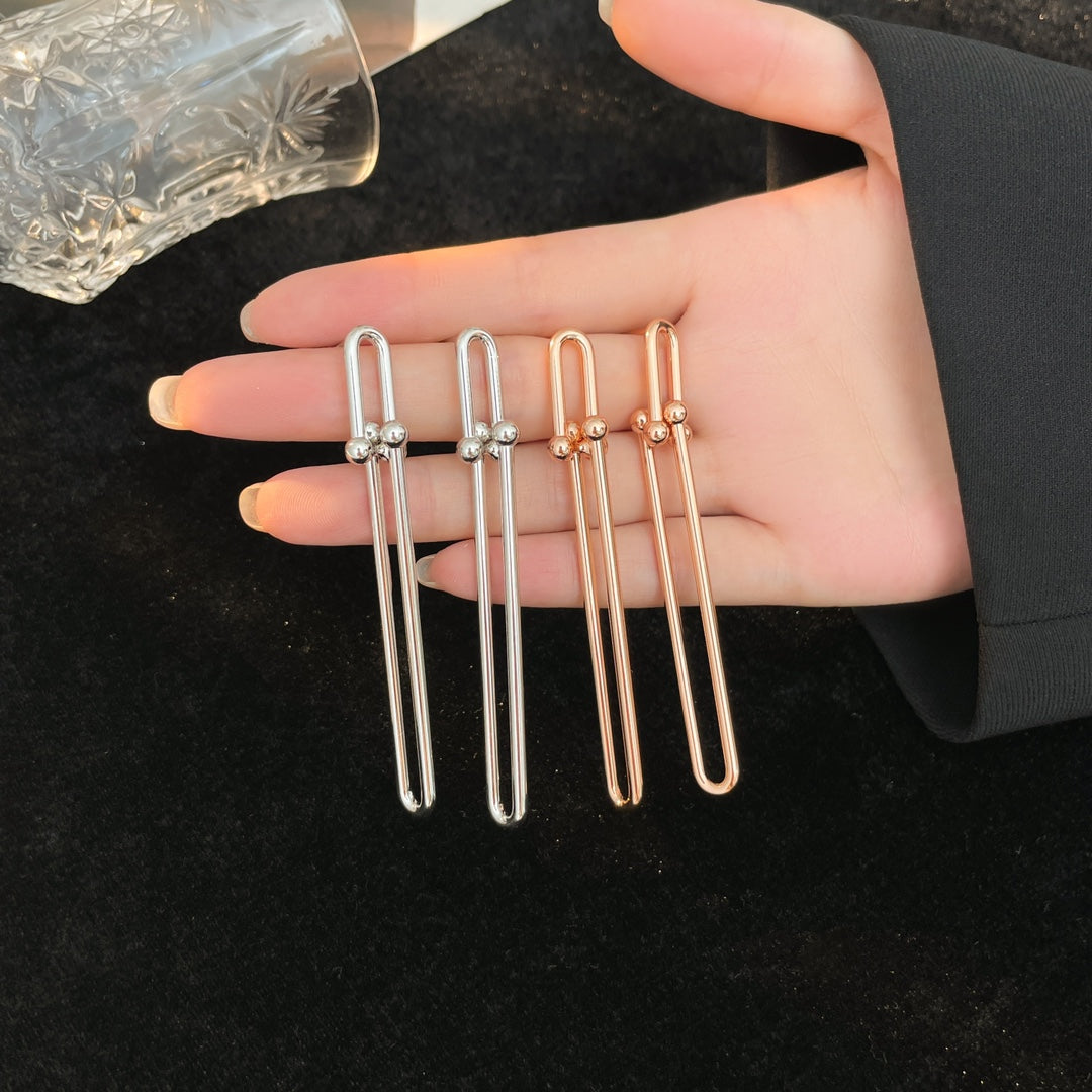 [Corinne]HARDWEAR LONG DROP EARRINGS