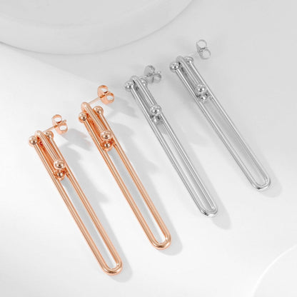 [Corinne]HARDWEAR LONG DROP EARRINGS