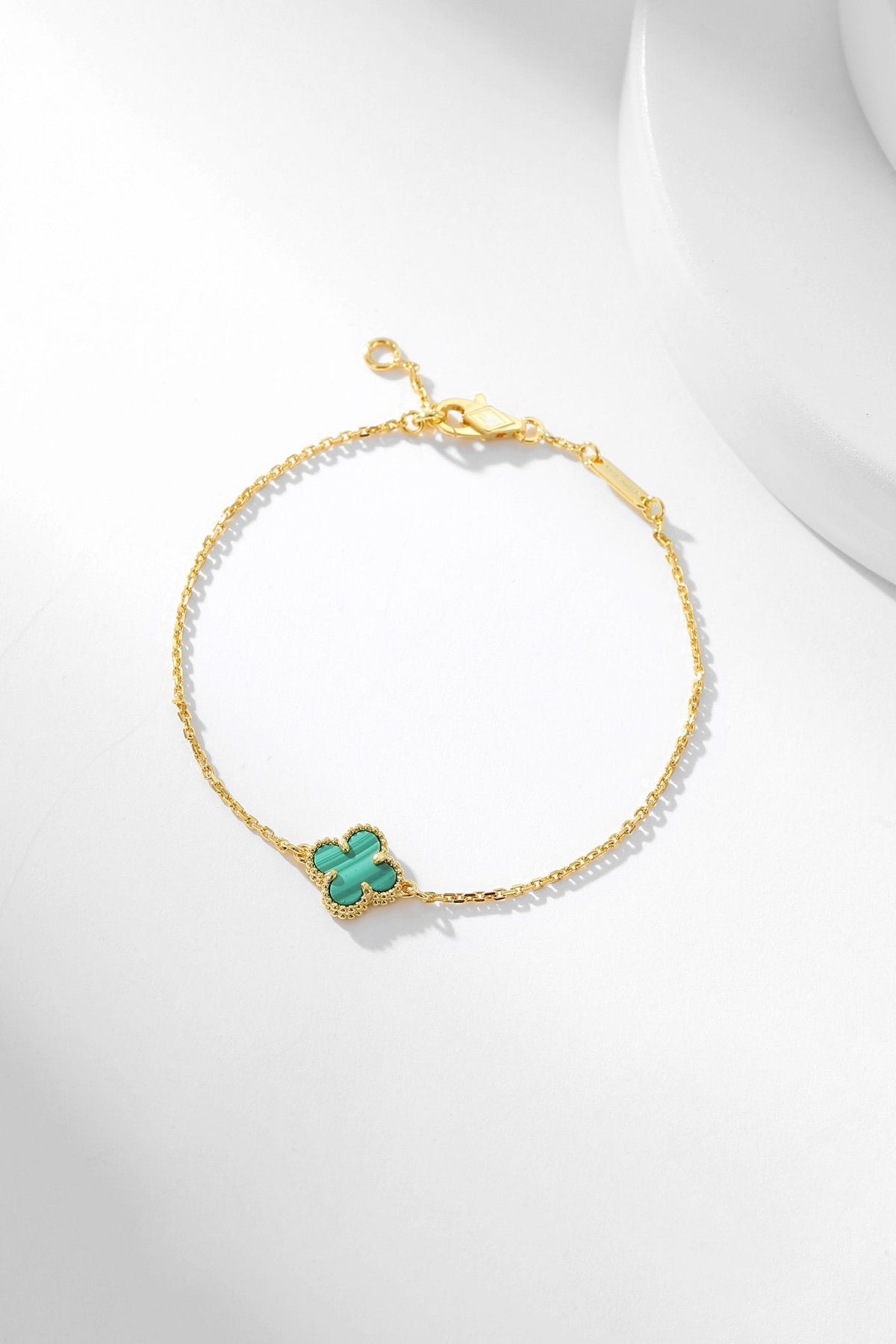 [⭐Corinne]CLOVER BRACELET MALACHITE 1 MOTIF