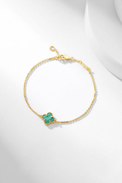 [⭐Corinne]CLOVER BRACELET MALACHITE 1 MOTIF