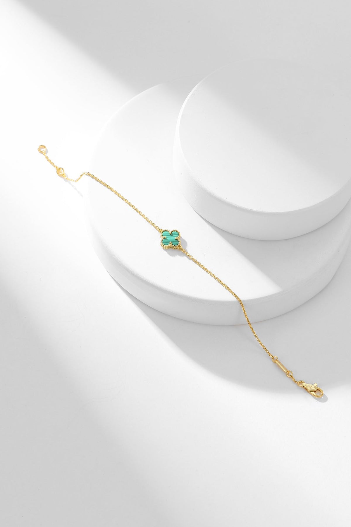 [⭐Corinne]CLOVER BRACELET MALACHITE 1 MOTIF