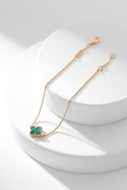 [⭐Corinne]CLOVER BRACELET MALACHITE 1 MOTIF