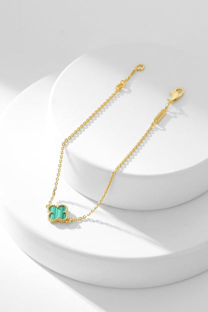 [⭐Corinne]CLOVER BRACELET MALACHITE 1 MOTIF