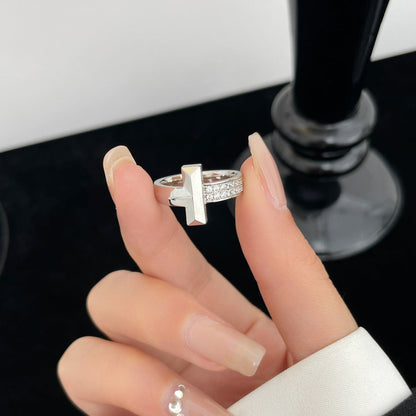 [Corinne]T WIDE DIAMOND RING
