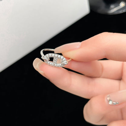 [⭐Corinne]RONDE SMALL SILVER DIAMOND RING